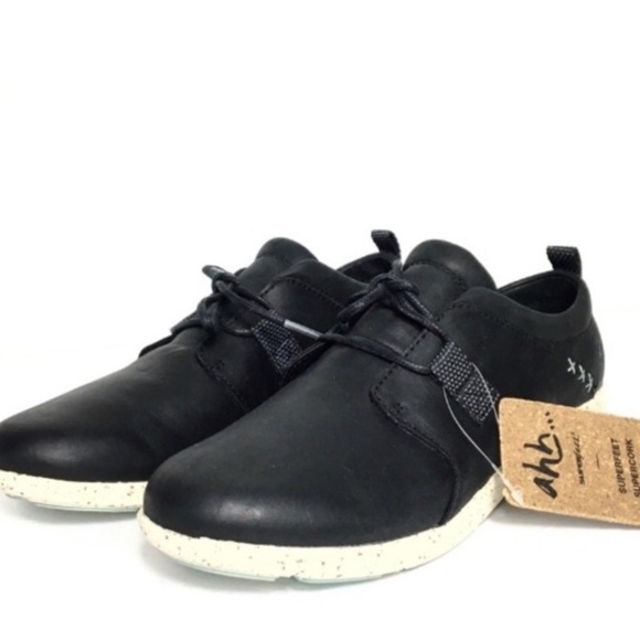 NWT Superfeet Birch Black Leather Casual Career Sneakers Shoes 6 - Picture 3 of 10